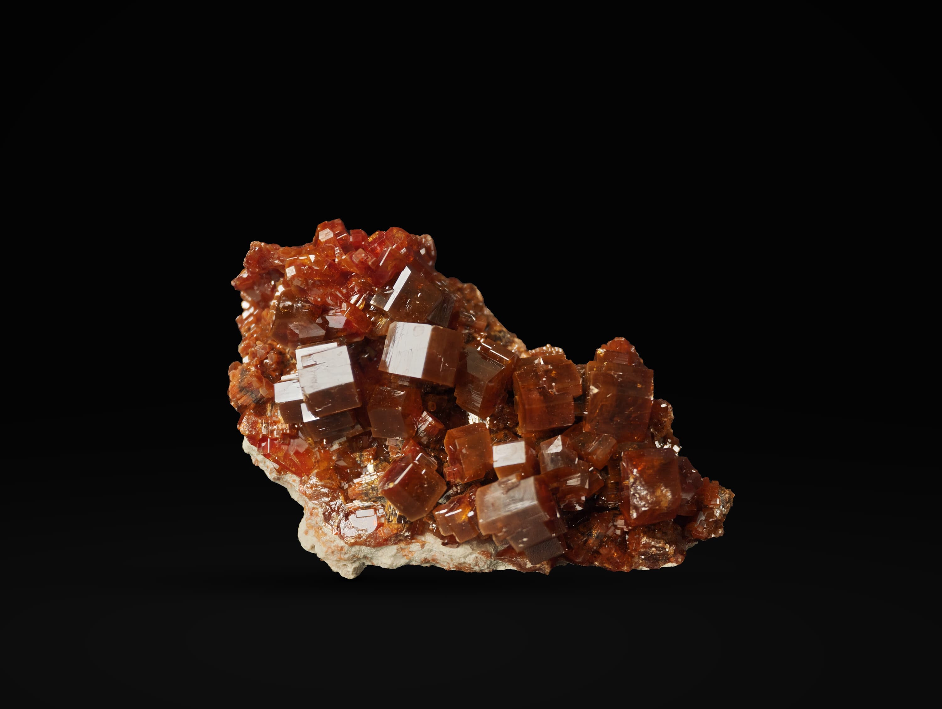 Cristaux Lustrés de Vanadinite, Mibladen, Maroc