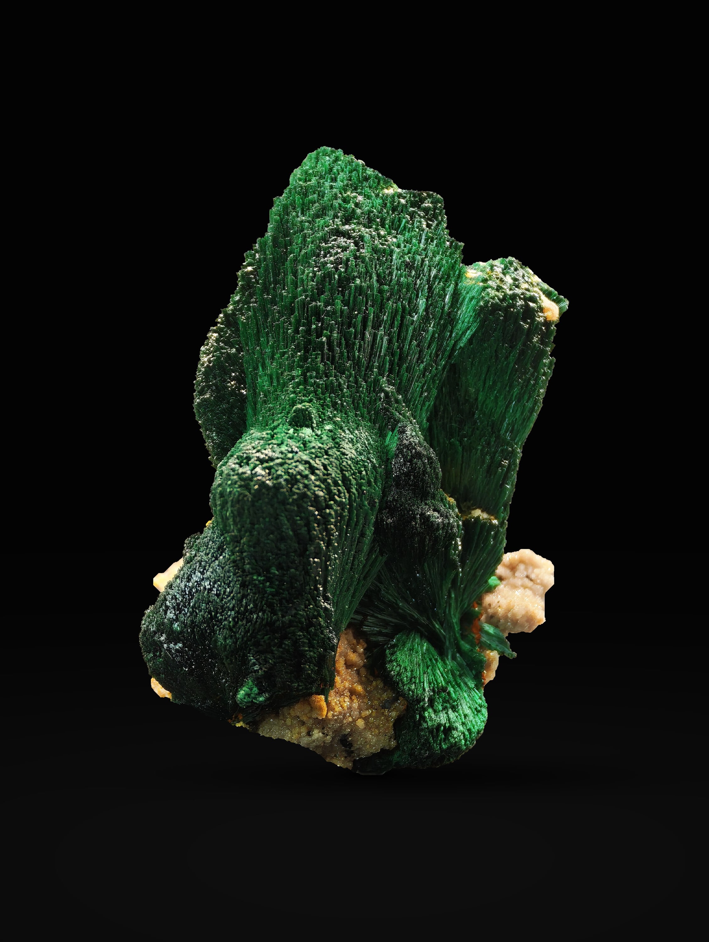 Amas de Malachite Fibreuse, Kerrouchen, Maroc, 1