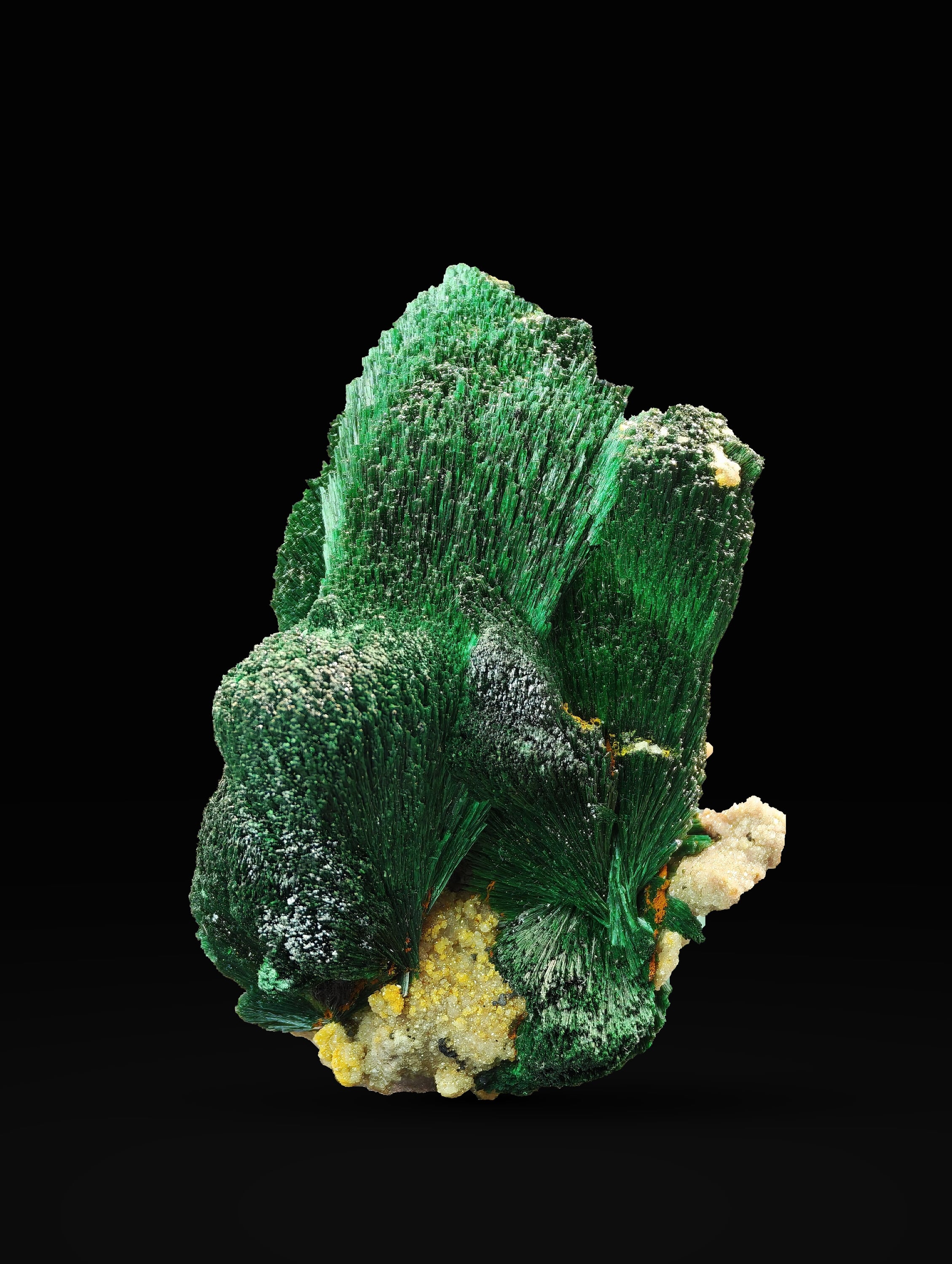 Amas de Malachite Fibreuse, Kerrouchen, Maroc, 2