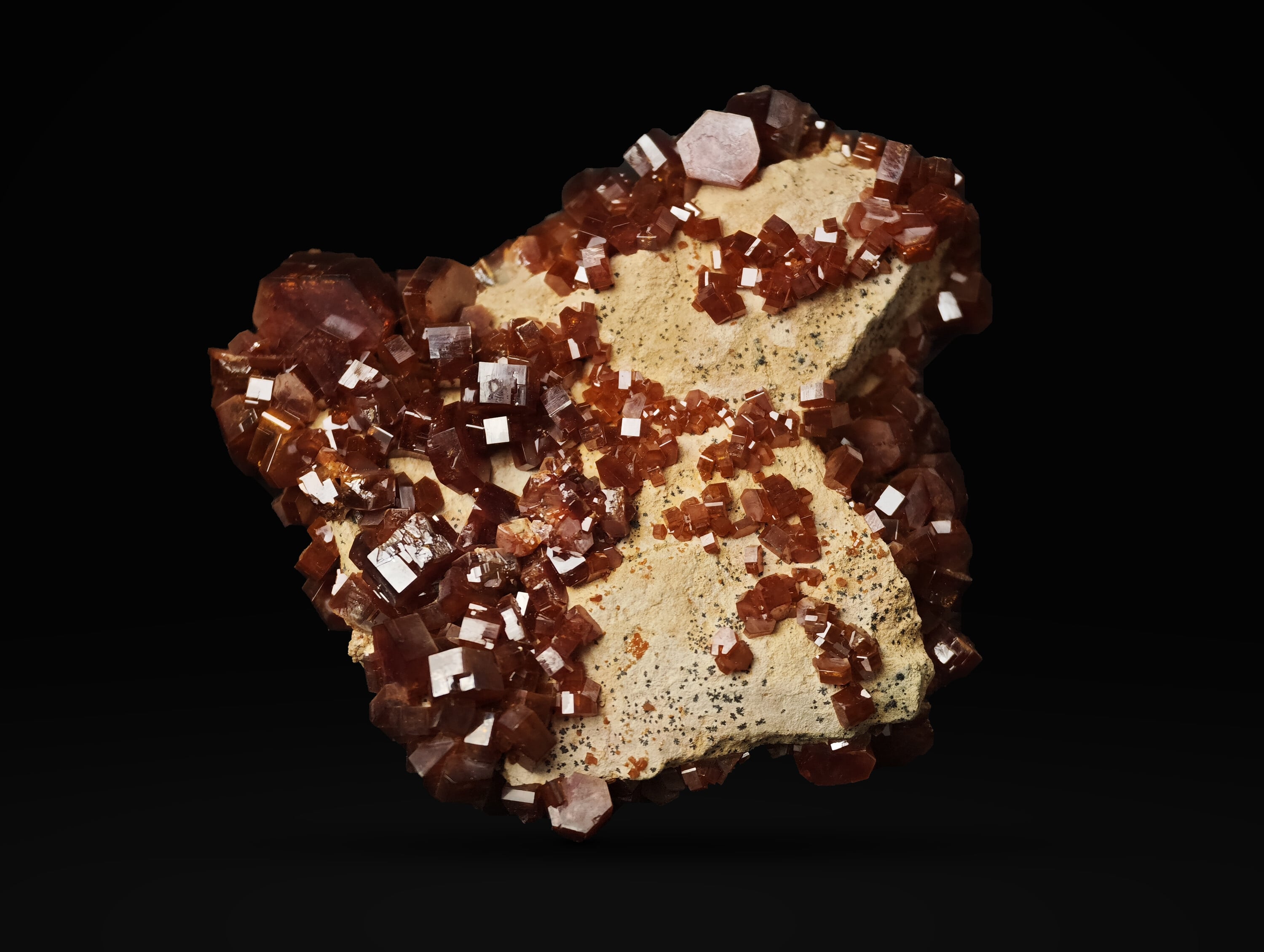 Vanadinite sur Matrice, Mibladen, Maroc, 1